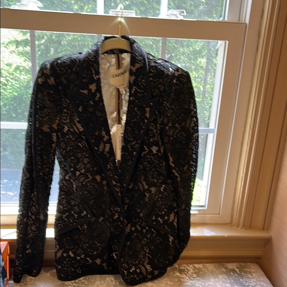 L'AGENCE Black Lace Jacket